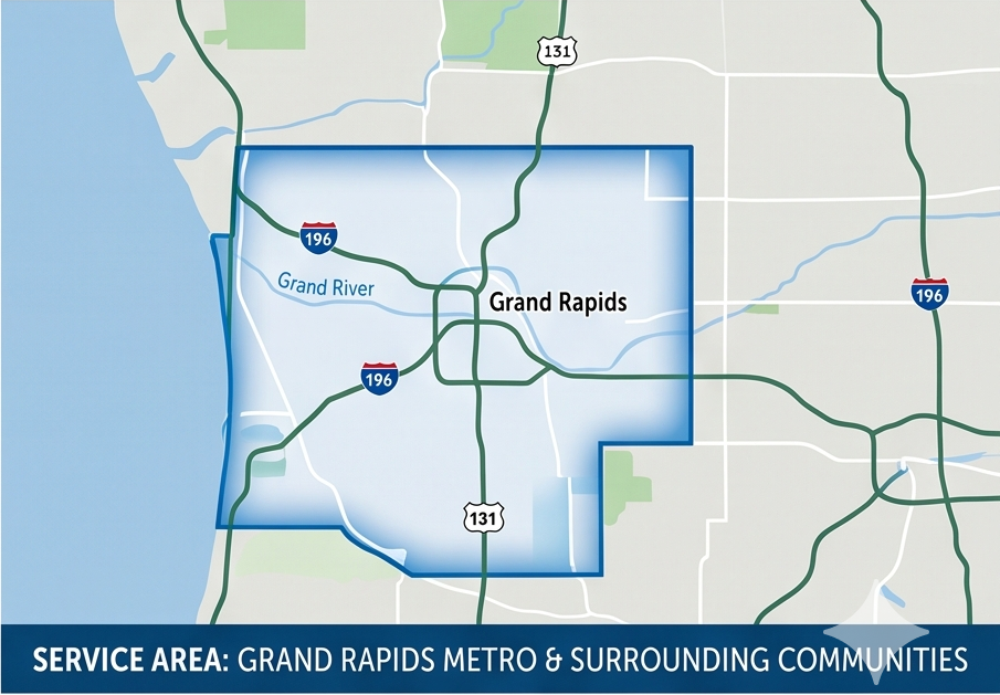 Quality Disposal Grand Rapids metro service area map